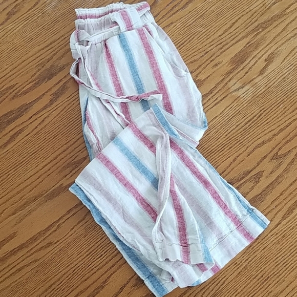 Indigo Rein Linen Beach Pants Striped Small - Picture 9 of 12
